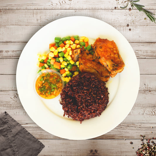 Latin Roast Chimichurri Chicken Rice Meal